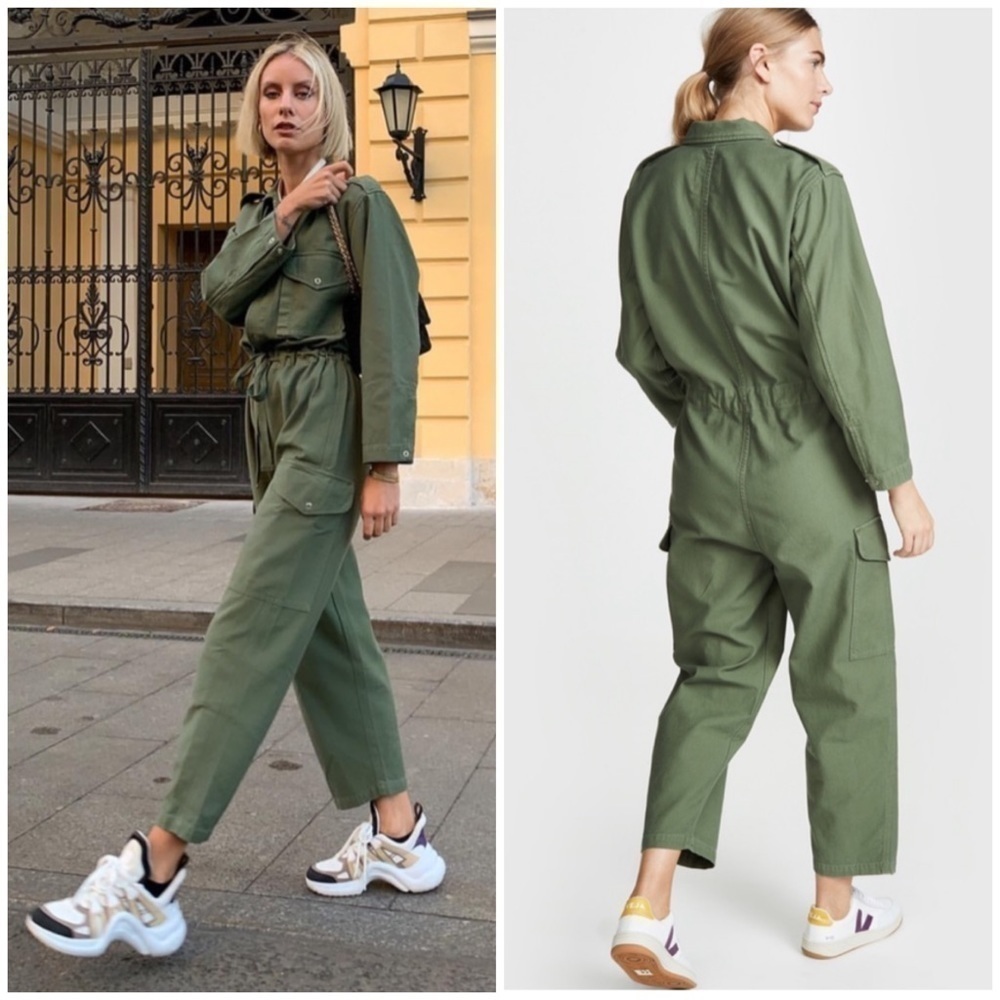 Surplus Citizens of Humanity Nova Utility Jumpsuit Green Denim Sz XS